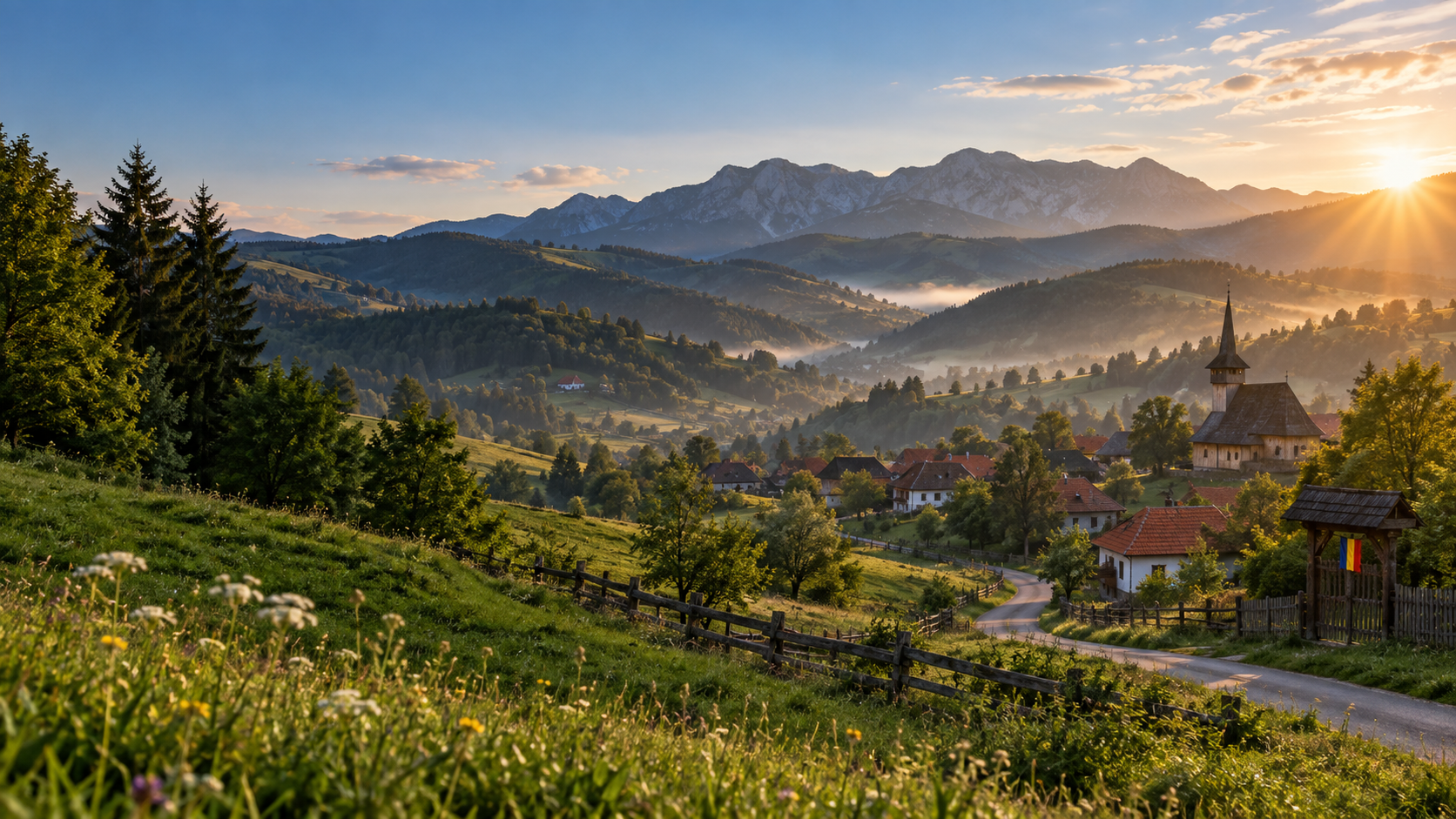 Peisaj românesc din Transilvania